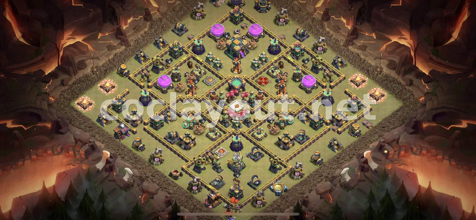 Base de Guerre TH14 #106 – aperçu du plan TH14