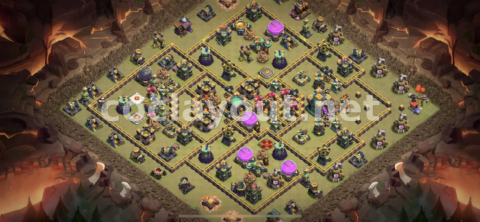 Conception Efficace de Base de Guerre TH14 – aperçu du plan TH14
