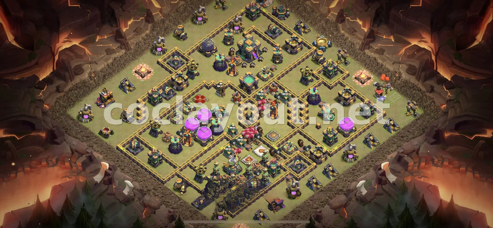 Conception Efficace de Base de Guerre TH14 – aperçu du plan TH14