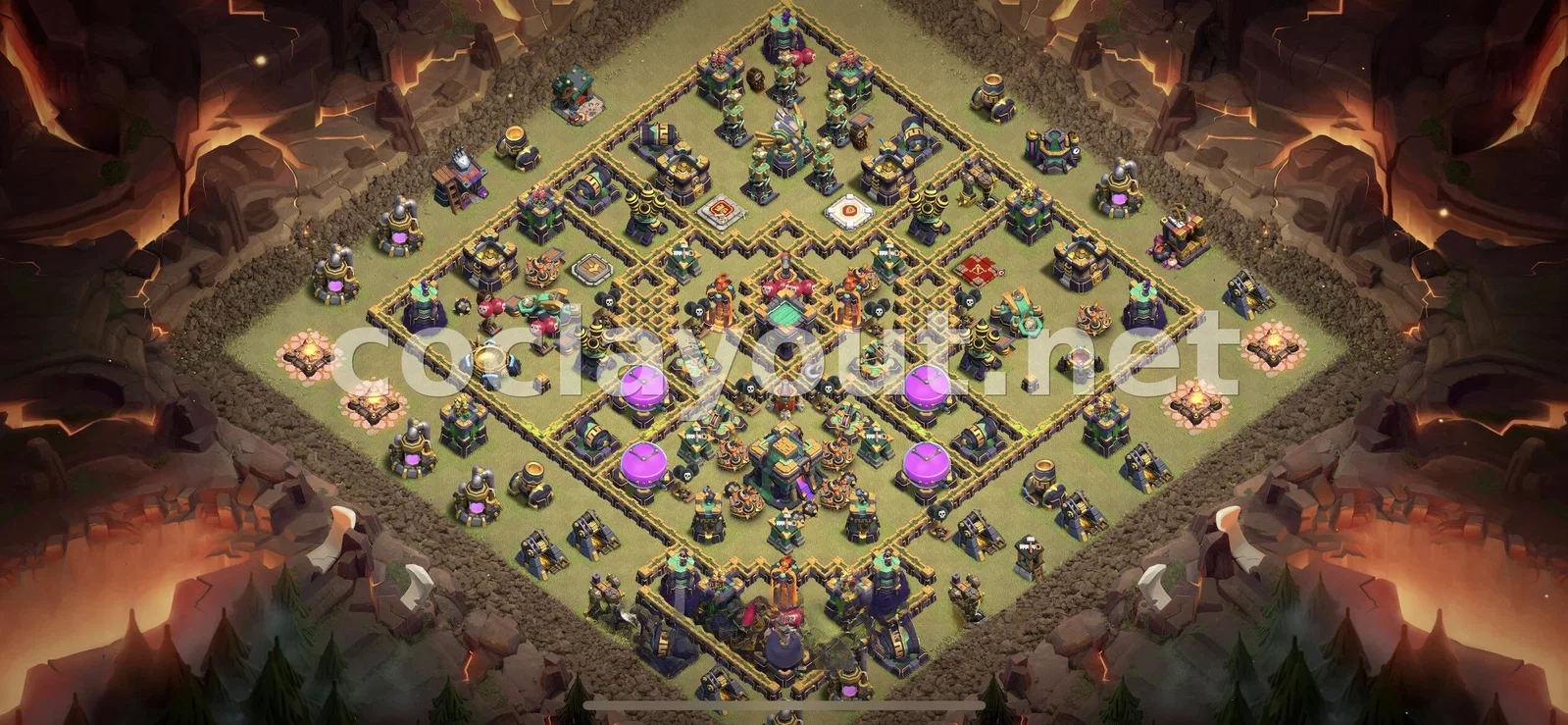 Gagnez des Guerres de Clans avec cette Base de Guerre TH14 – aperçu du plan TH14