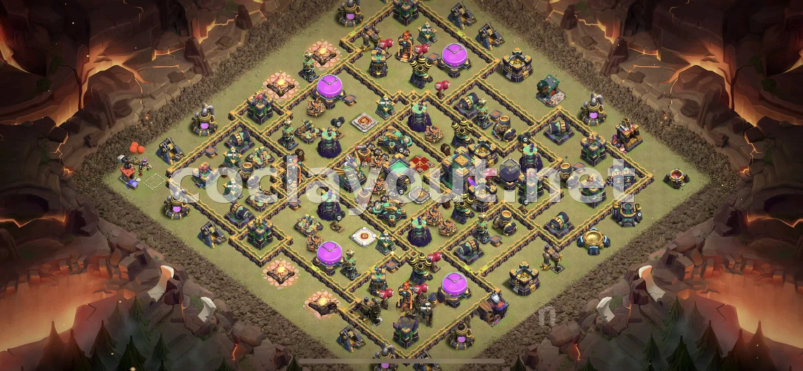 Meilleure base de guerre TH14 pour Guerre de clans – aperçu du plan TH14