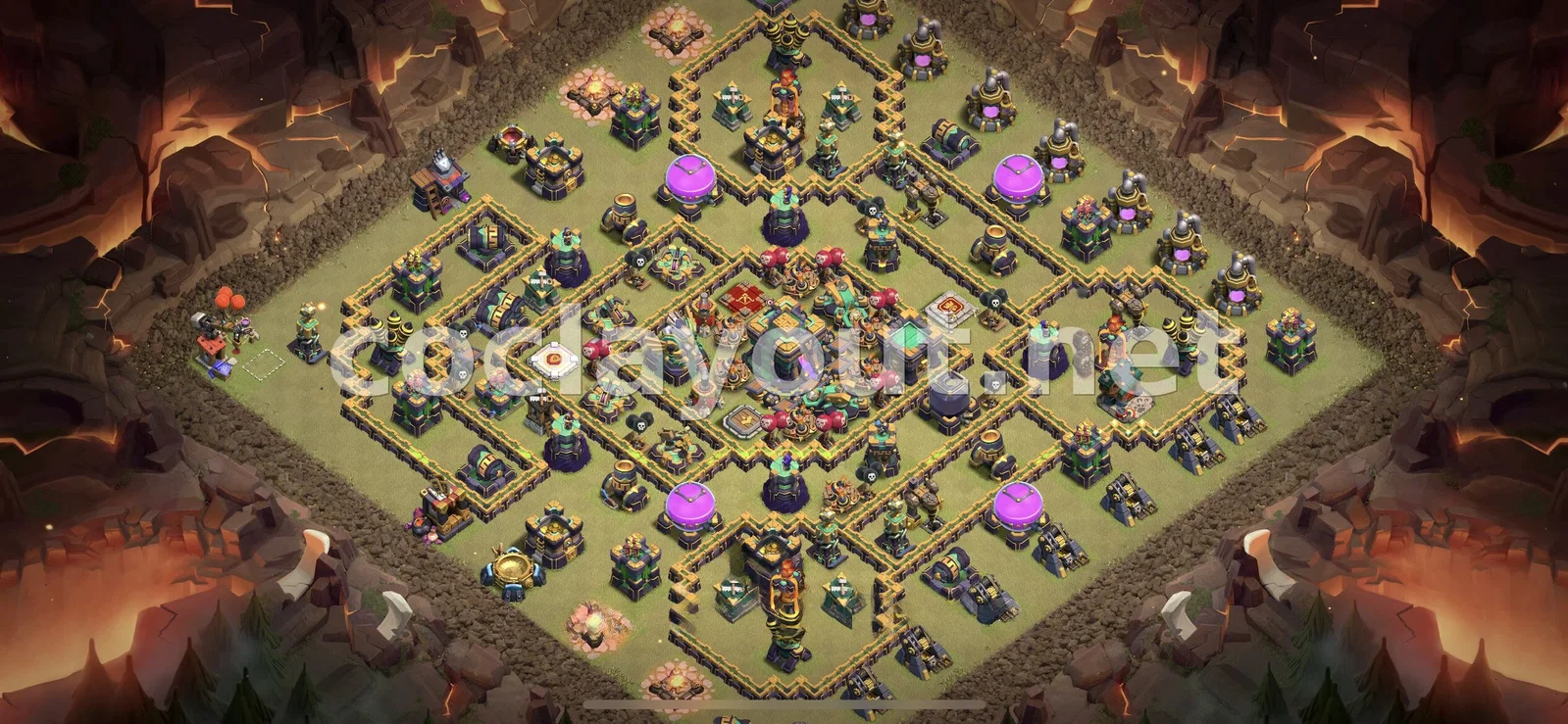 Base de Guerre TH14 #86 – aperçu du plan TH14