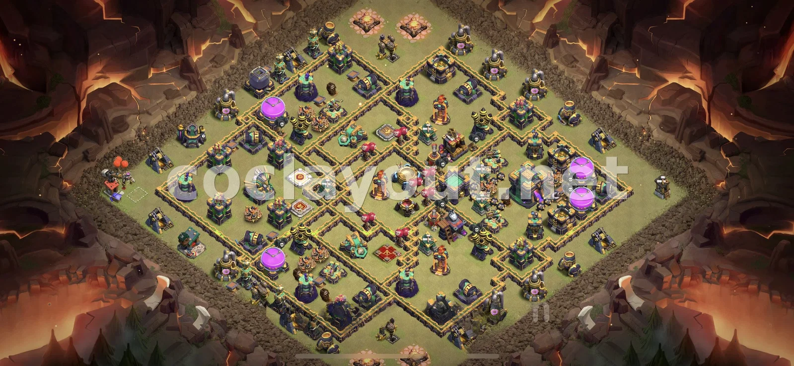 Conception efficace de base de guerre TH14 – aperçu du plan TH14