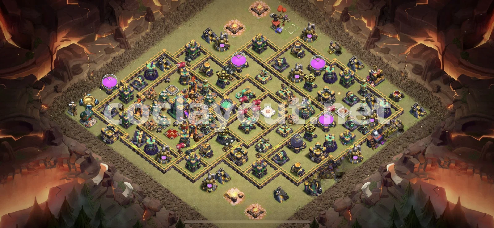 Base de Guerre Stratégique TH14 – aperçu du plan TH14