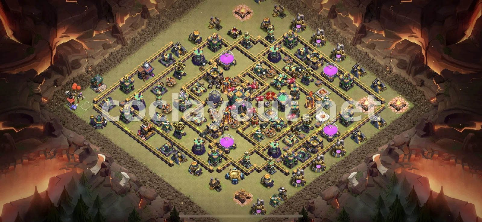 Meilleure base de guerre TH14 pour les Guerres de clans – aperçu du plan TH14