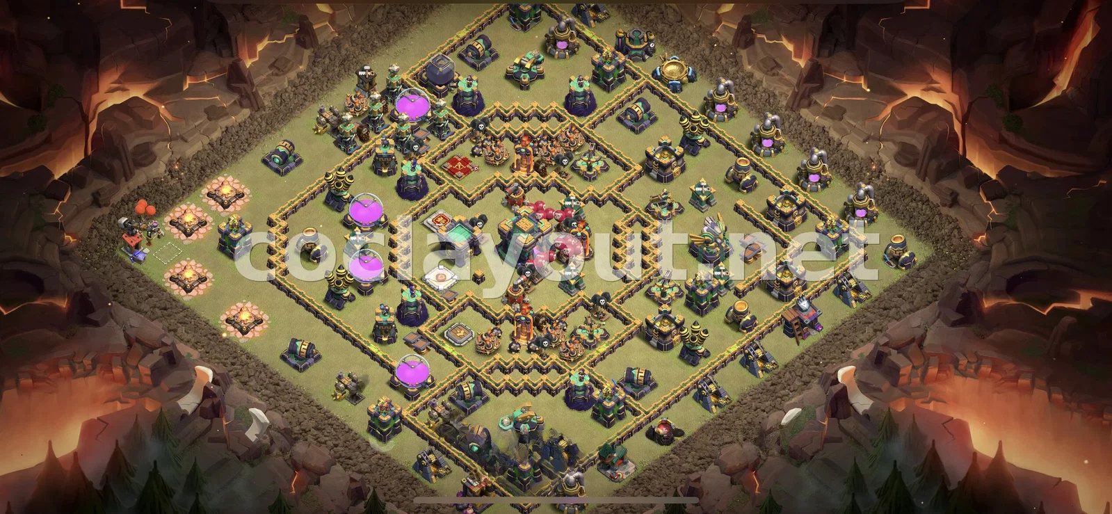 Optimisez vos Guerres avec cette Base de Guerre TH14 – aperçu du plan TH14