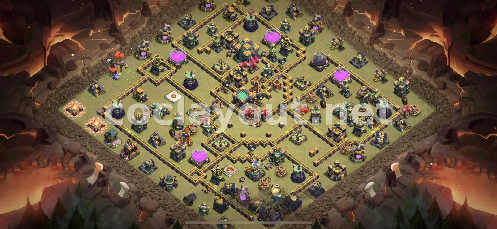 Meilleure base de guerre TH14 pour vos guerres de clans – aperçu du plan TH14