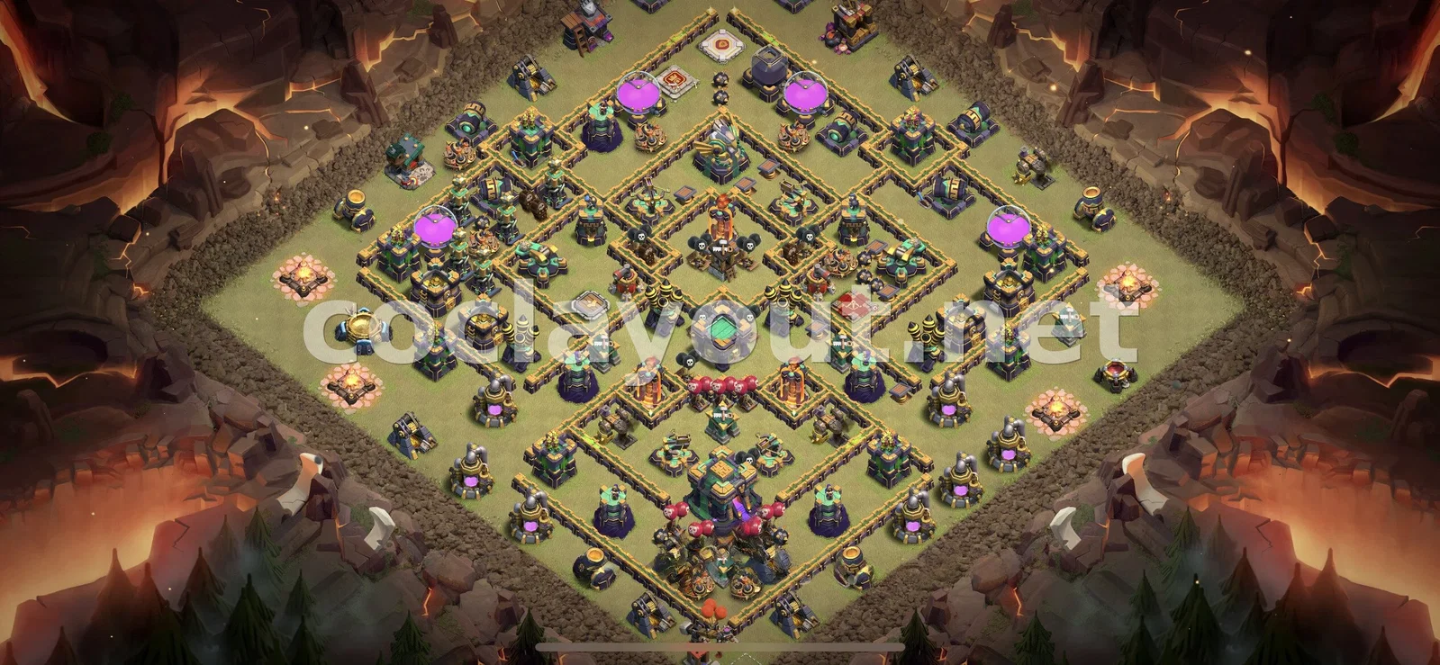 Base de Guerre TH14 #66 – aperçu du plan TH14