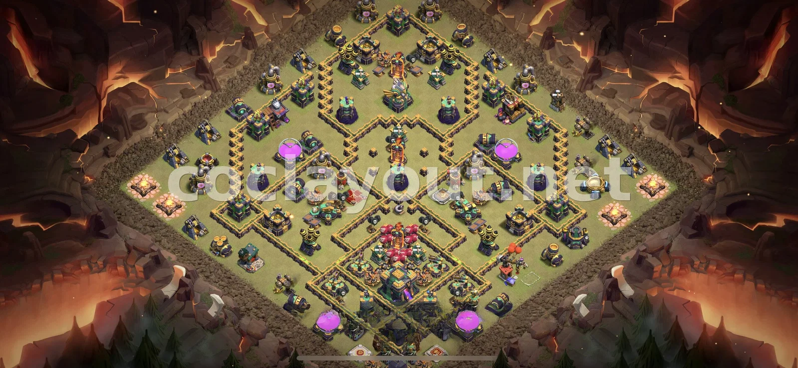 Base de Guerre TH14 #59 – aperçu du plan TH14