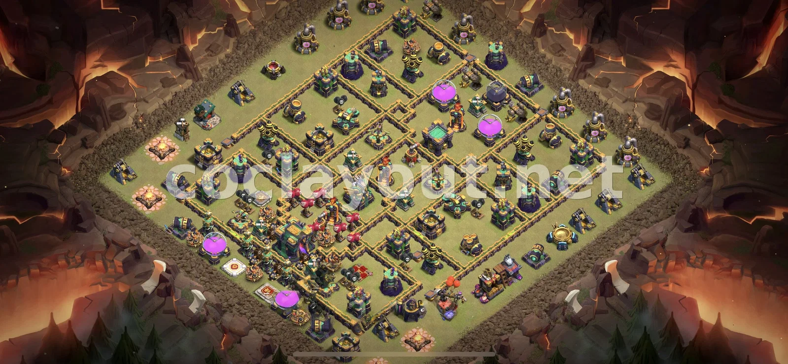 Conception Efficace de Base de Guerre TH14 – aperçu du plan TH14