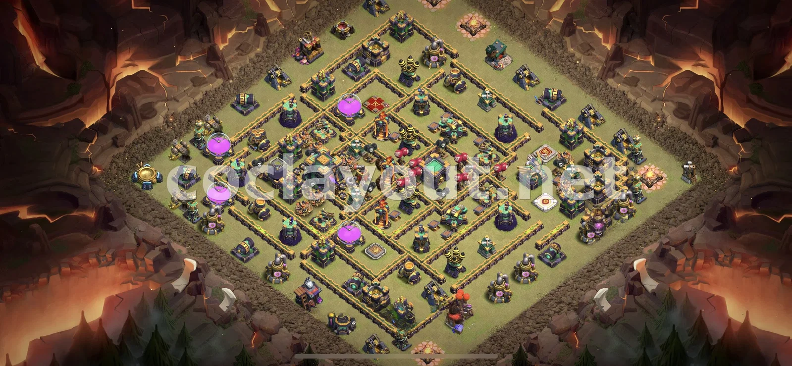 Base de Guerre TH14 #54 – aperçu du plan TH14