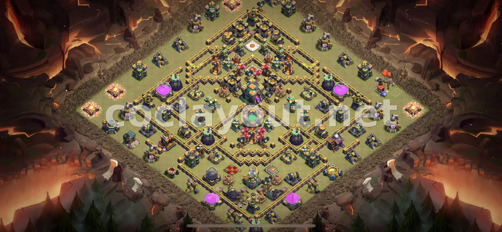 Base de Guerre TH14 #52 – aperçu du plan TH14