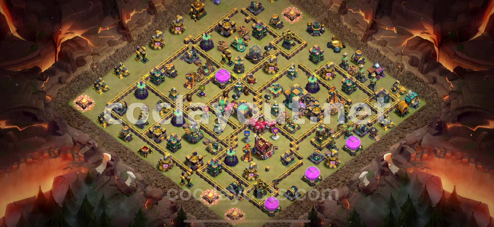 Meilleure base de guerre TH14 pour les Guerres de clans – aperçu du plan TH14
