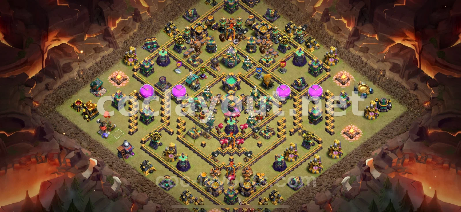 Base de Guerre TH14 Stratégique – aperçu du plan TH14