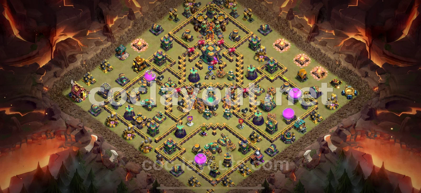 Base de Guerre TH14 #40 – aperçu du plan TH14