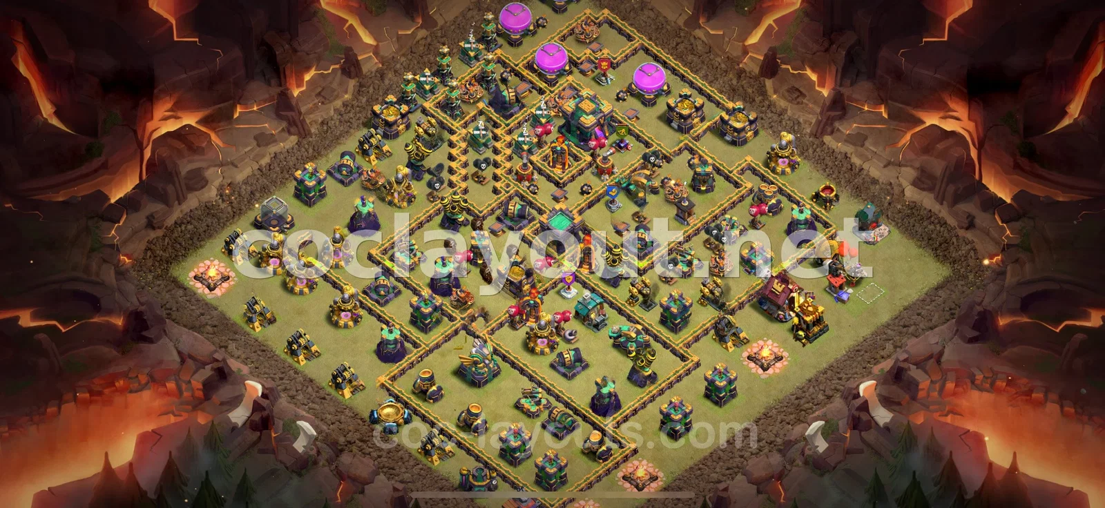 Conception Stratégique de Base de Guerre TH14 – aperçu du plan TH14