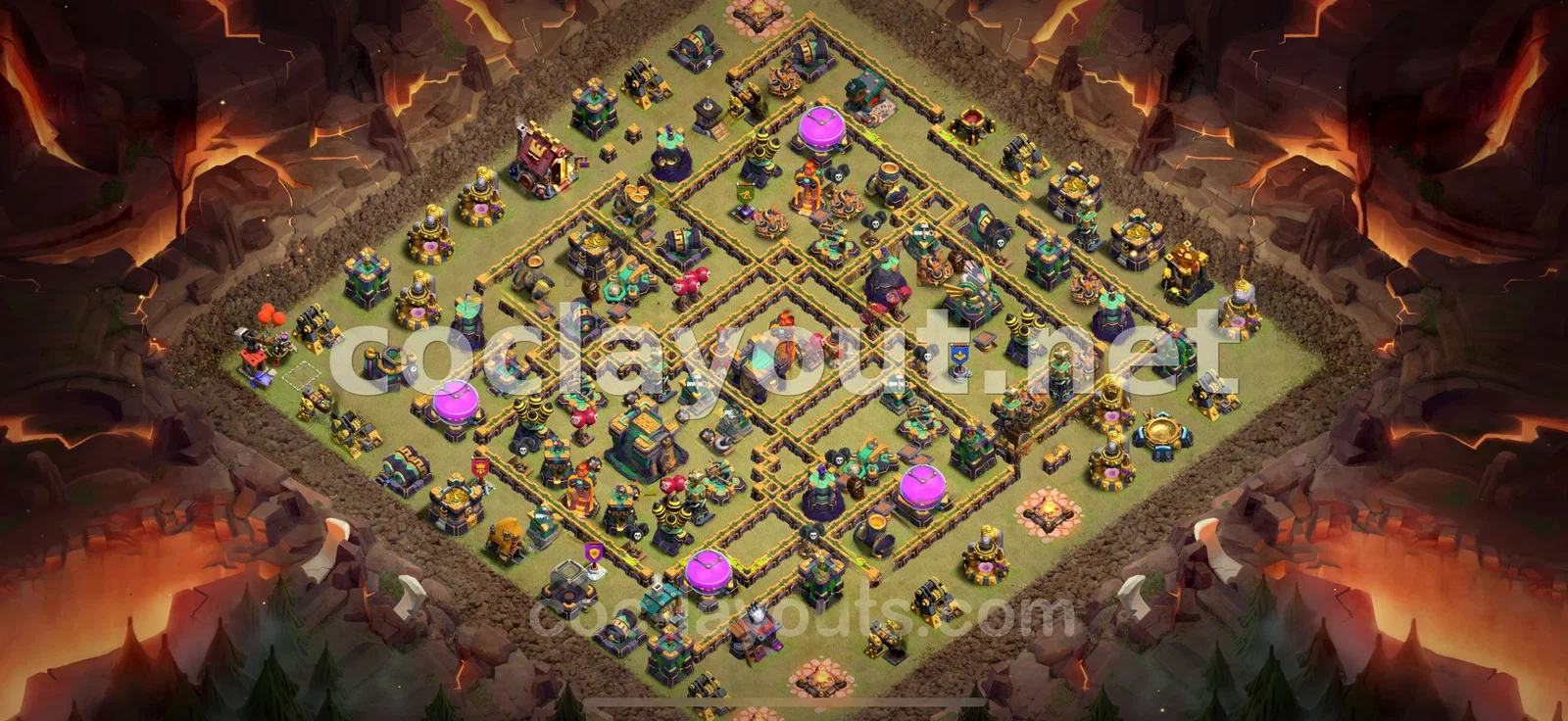 Conception Stratégique pour Base de Guerre TH14 – aperçu du plan TH14