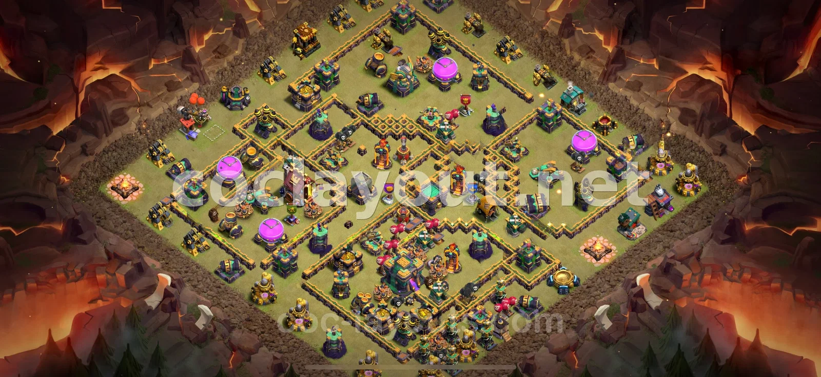 Base de Guerre TH14 #34 – aperçu du plan TH14