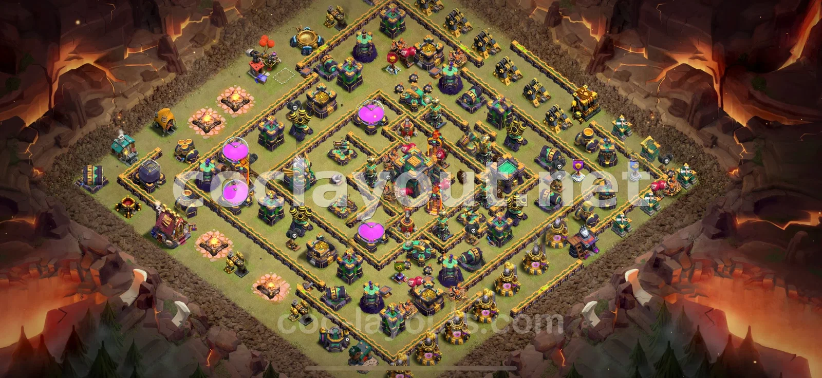 Conception Efficace de Base de Guerre TH14 – aperçu du plan TH14