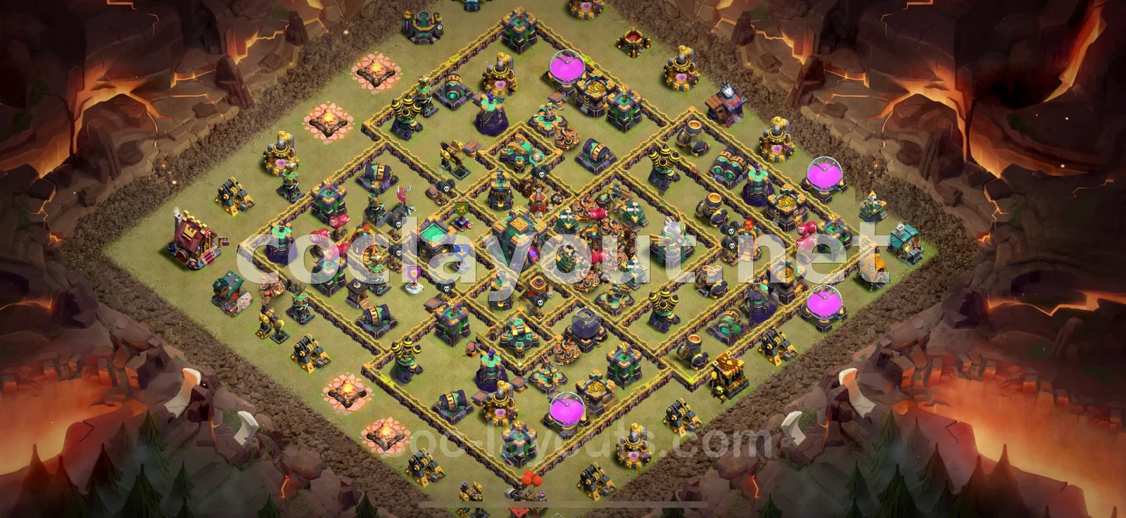 Partage de Base de Guerre TH14 Efficace – aperçu du plan TH14