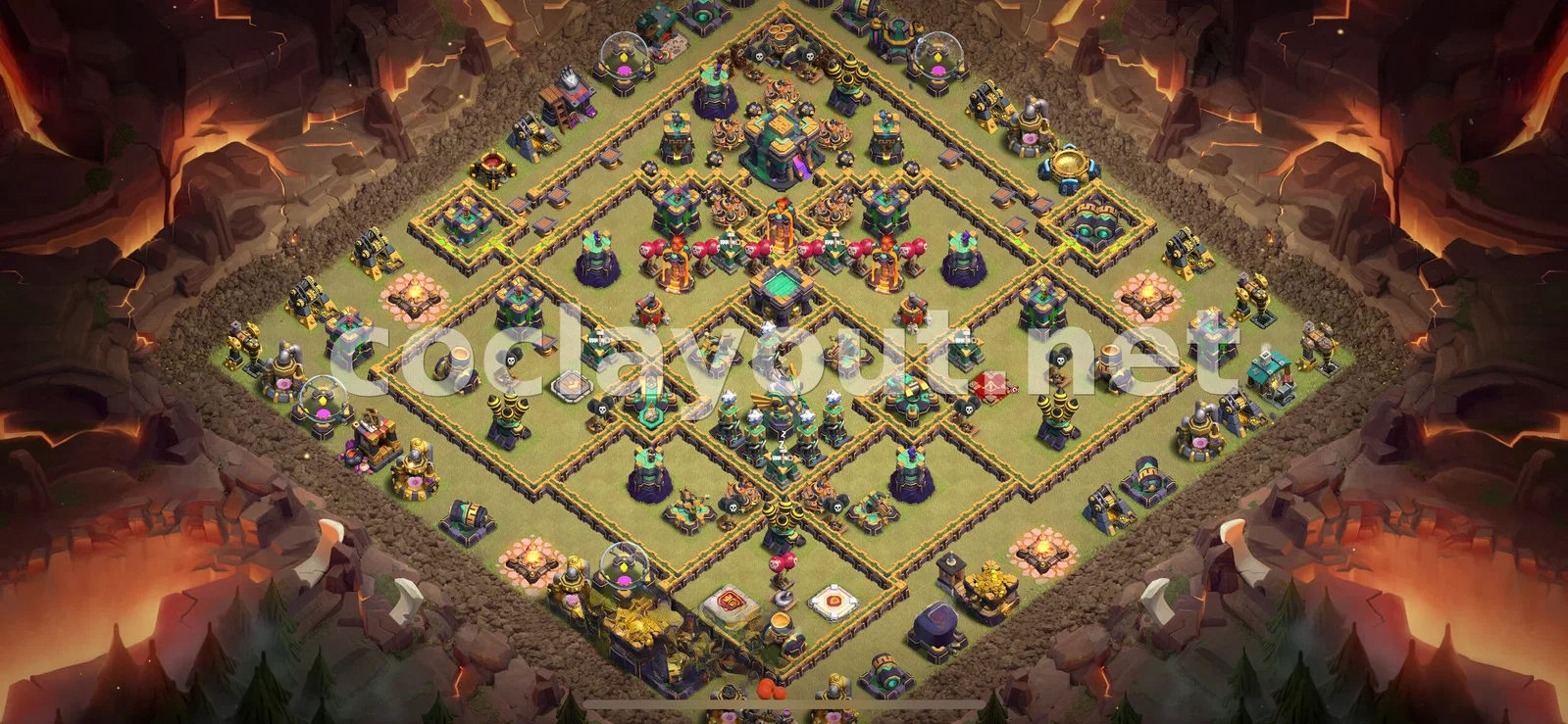 Base de Guerre TH14 #22 – aperçu du plan TH14