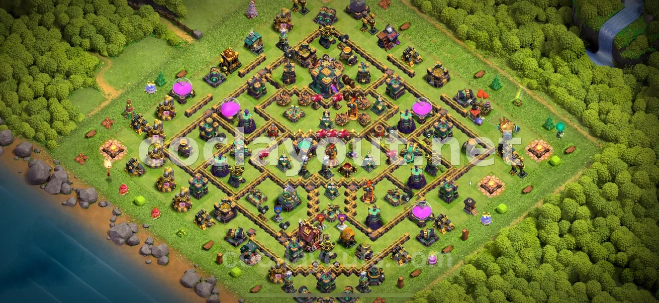 Base de Guerre TH14 #20 – aperçu du plan TH14