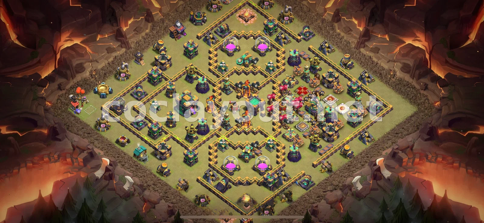 Base de Guerre TH14 efficace – aperçu du plan TH14