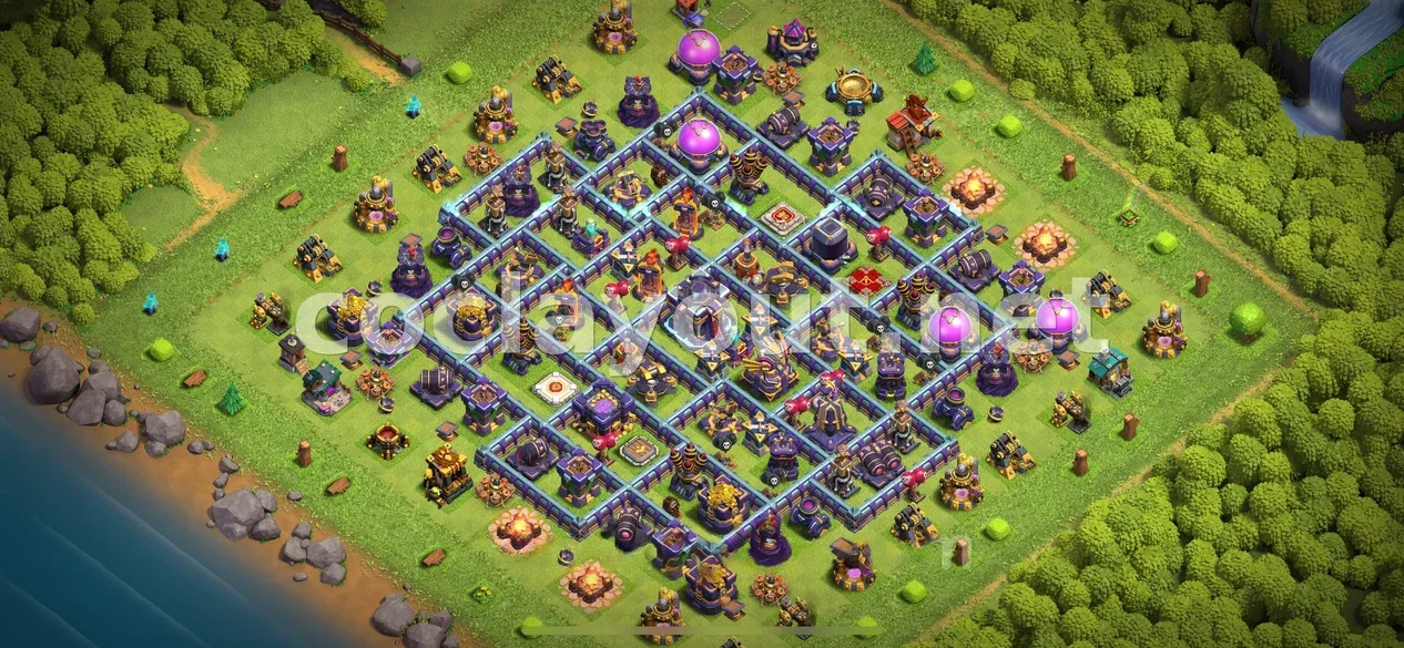 Base híbrida TH15 : Protegeix el teu poble i els recursos – previsualització del disseny TH15