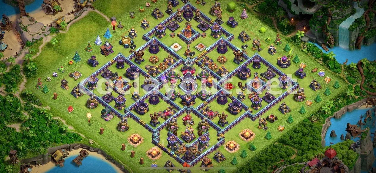 Protege tus Recursos con Diseño de Farming TH15 – vista previa del diseño TH15