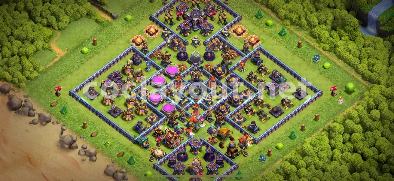 Protege tus Recursos con Diseño de Farming TH15 – vista previa del diseño TH15