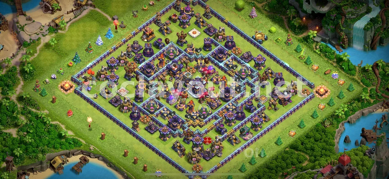 Protege tus Recursos con Diseño de Farming TH15 – vista previa del diseño TH15