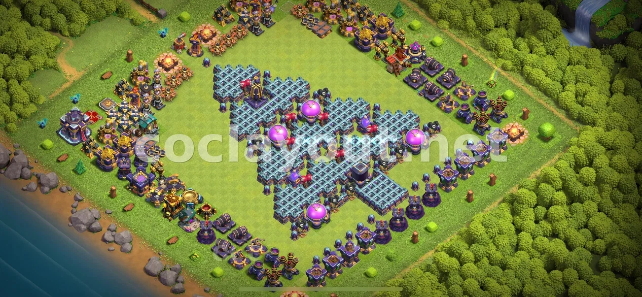 Optimitza la teva Base Híbrida TH15 per Defensa i Botí – previsualització del disseny TH15