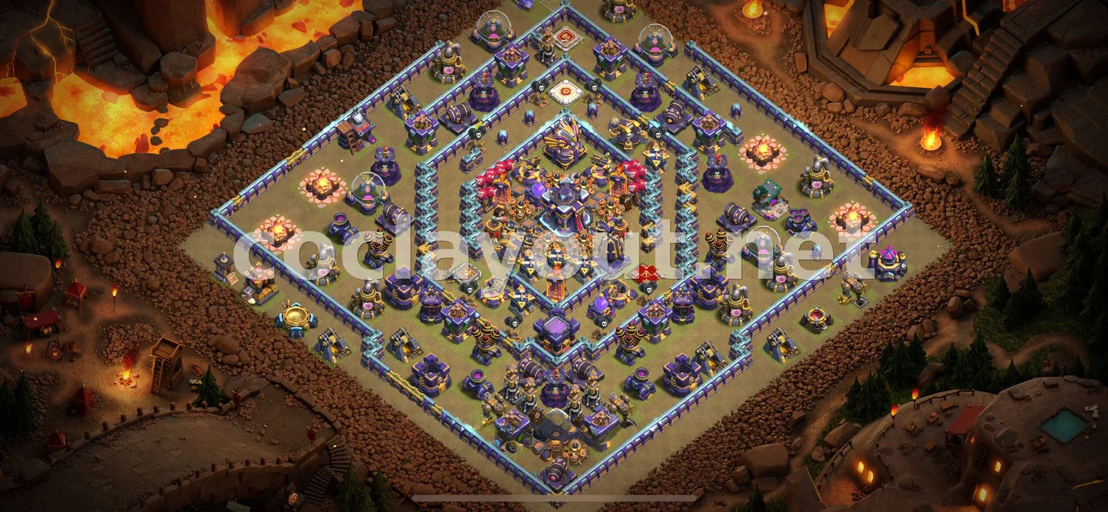 Эффективная База для Войны TH15 – превью расстановки TH15