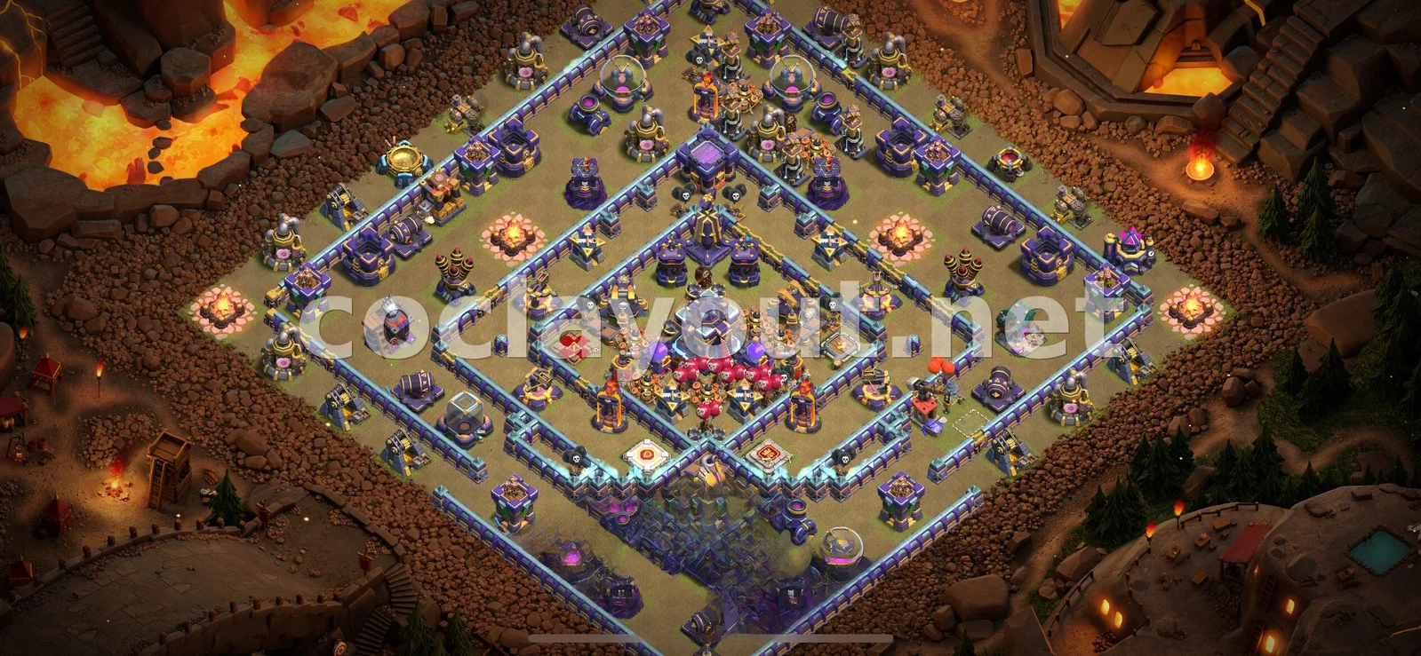 Эффективная База для Войны TH15 – превью расстановки TH15