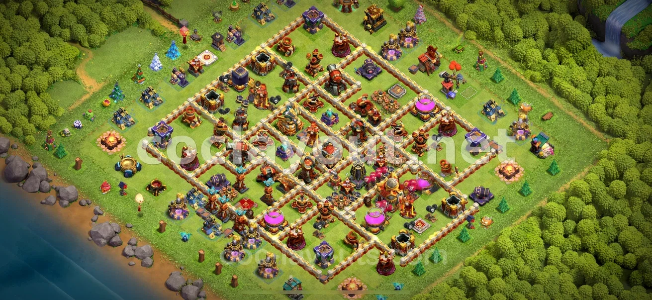 Enhance Your Defense with TH16 Hybrid Base – TH16 layout preview