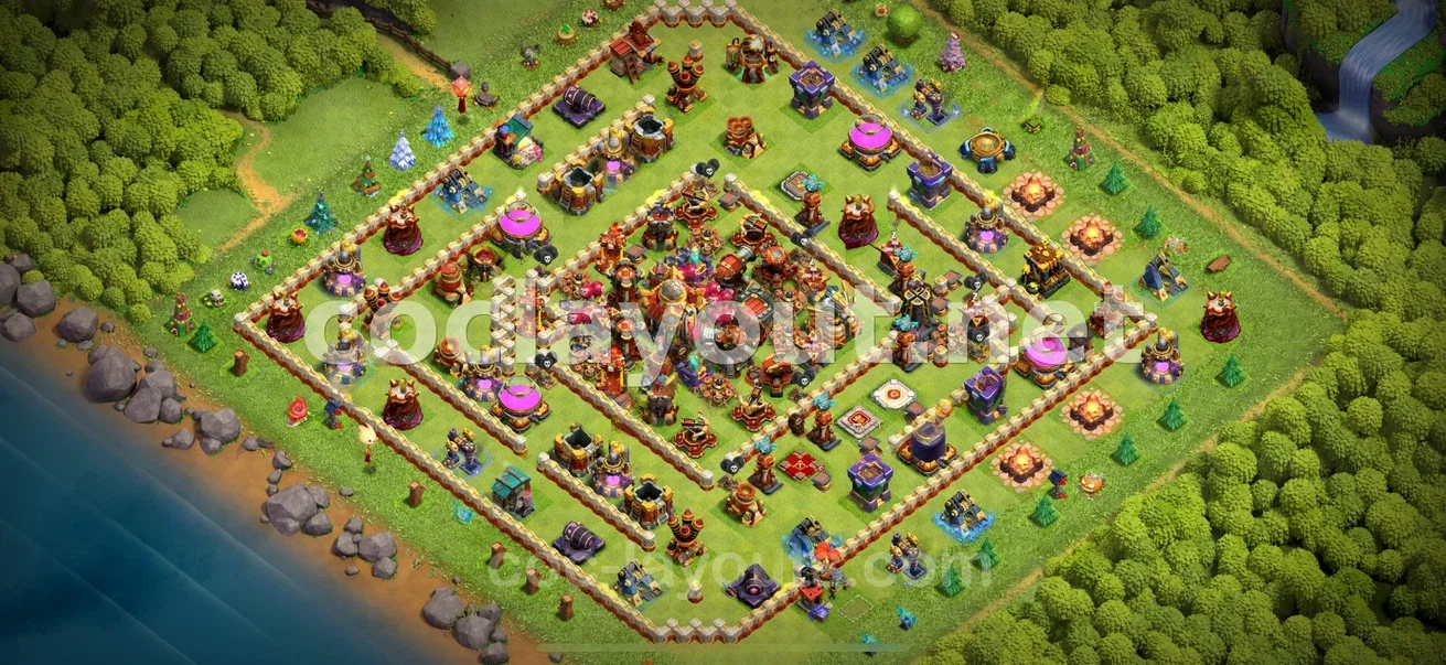 TH16 Hybrid Base Strategy – TH16 layout preview