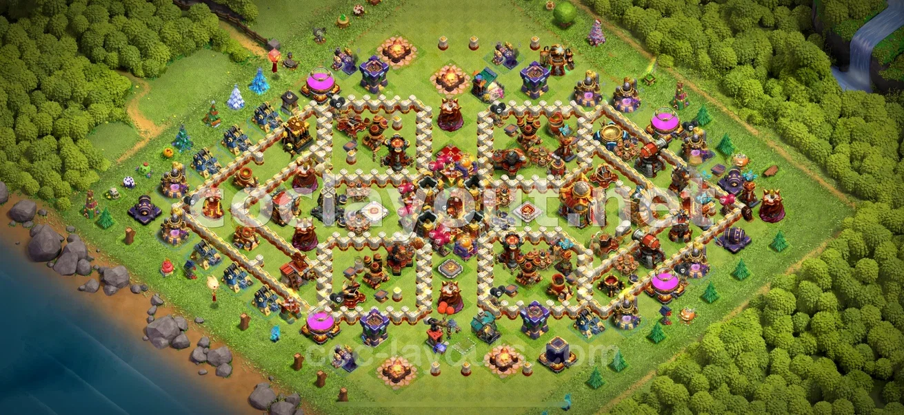 Strengthen Your Village with TH16 Hybrid Base – TH16 layout preview