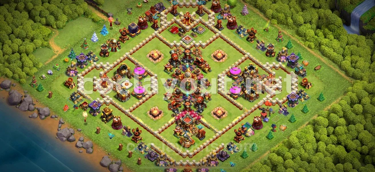 Strengthen Your Defense with TH16 Hybrid Base – TH16 layout preview