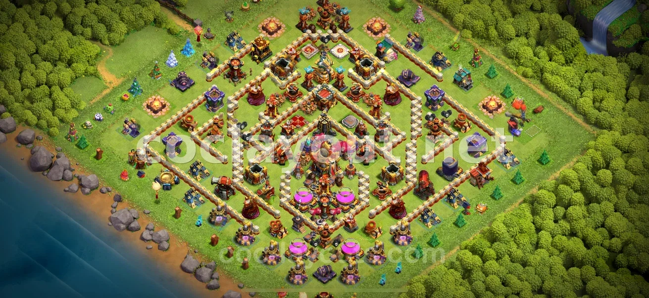 Enforteix el teu poble amb una base híbrida TH16 – previsualització del disseny TH16