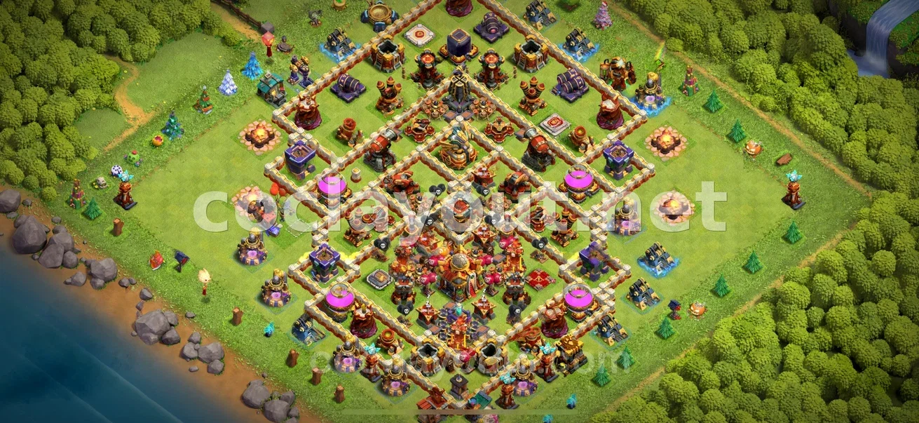 Protégez vos ressources avec une base de farm TH16 – aperçu du plan TH16