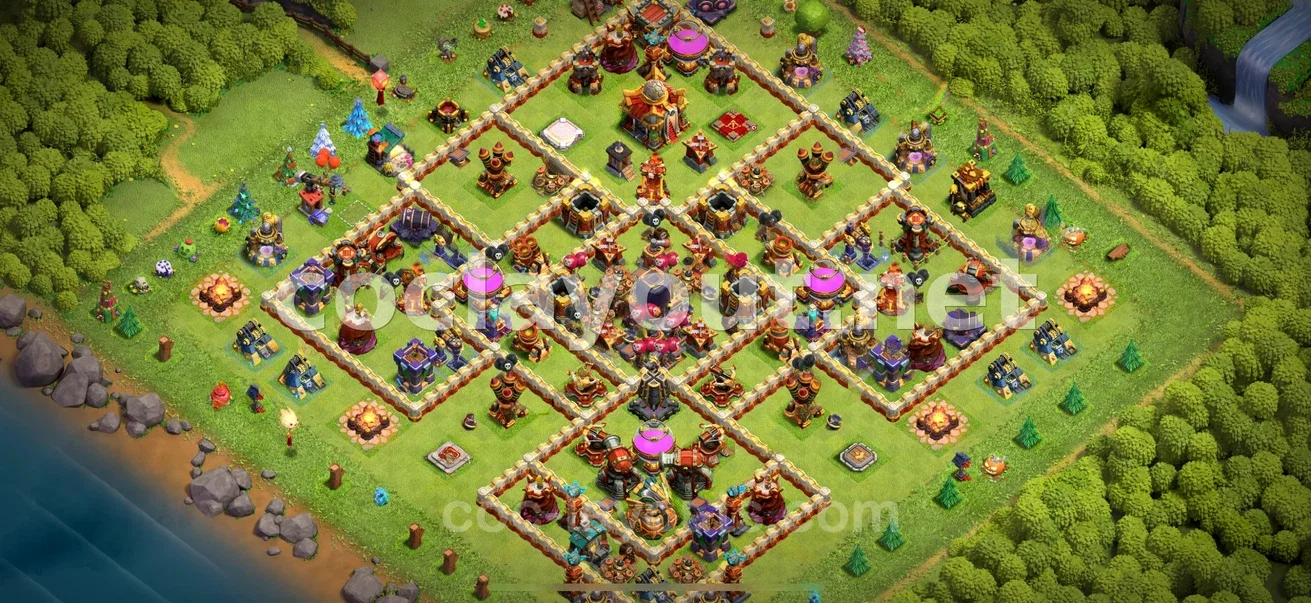Conception de Base de Farm TH16 Efficace – aperçu du plan TH16
