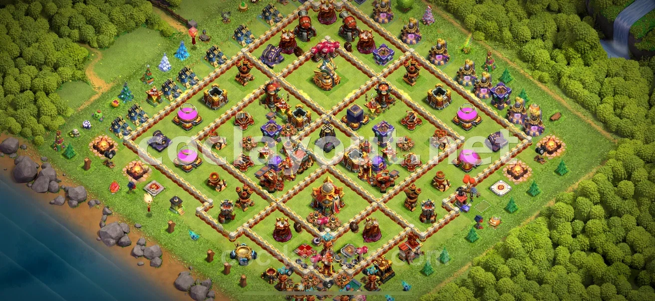 Protégez vos ressources avec la Base de Farm TH16 – aperçu du plan TH16