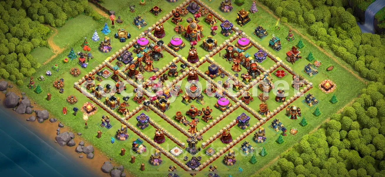 Base de Farm TH16 #14 – aperçu du plan TH16
