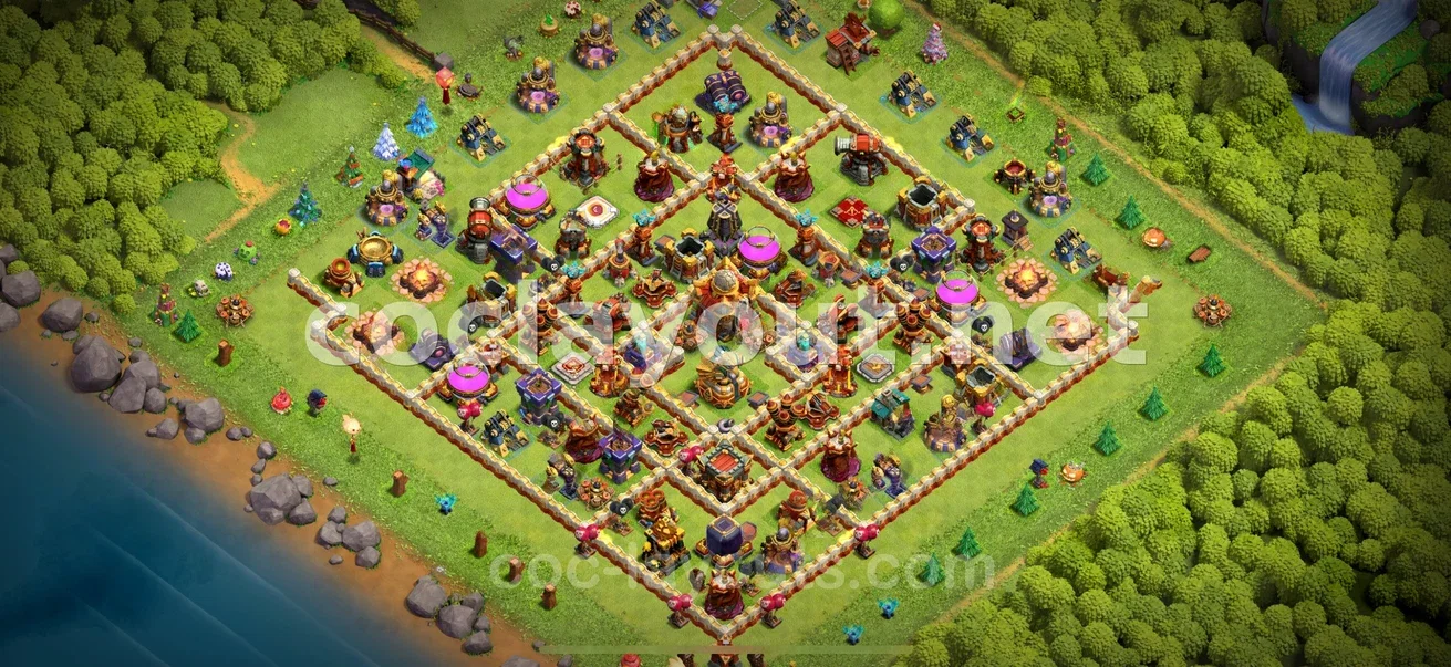 Meilleure base de farm TH16 pour protéger vos ressources – aperçu du plan TH16