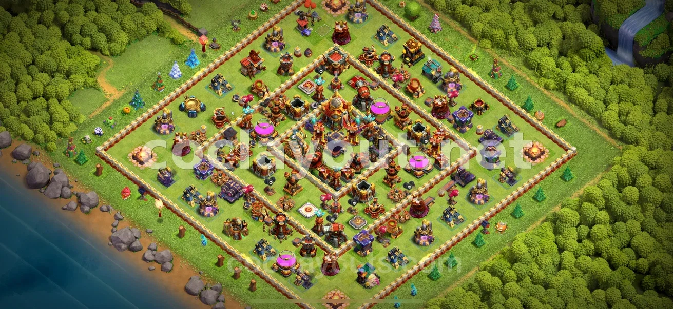 Stratégie de Base de Farm TH16 Efficace – aperçu du plan TH16