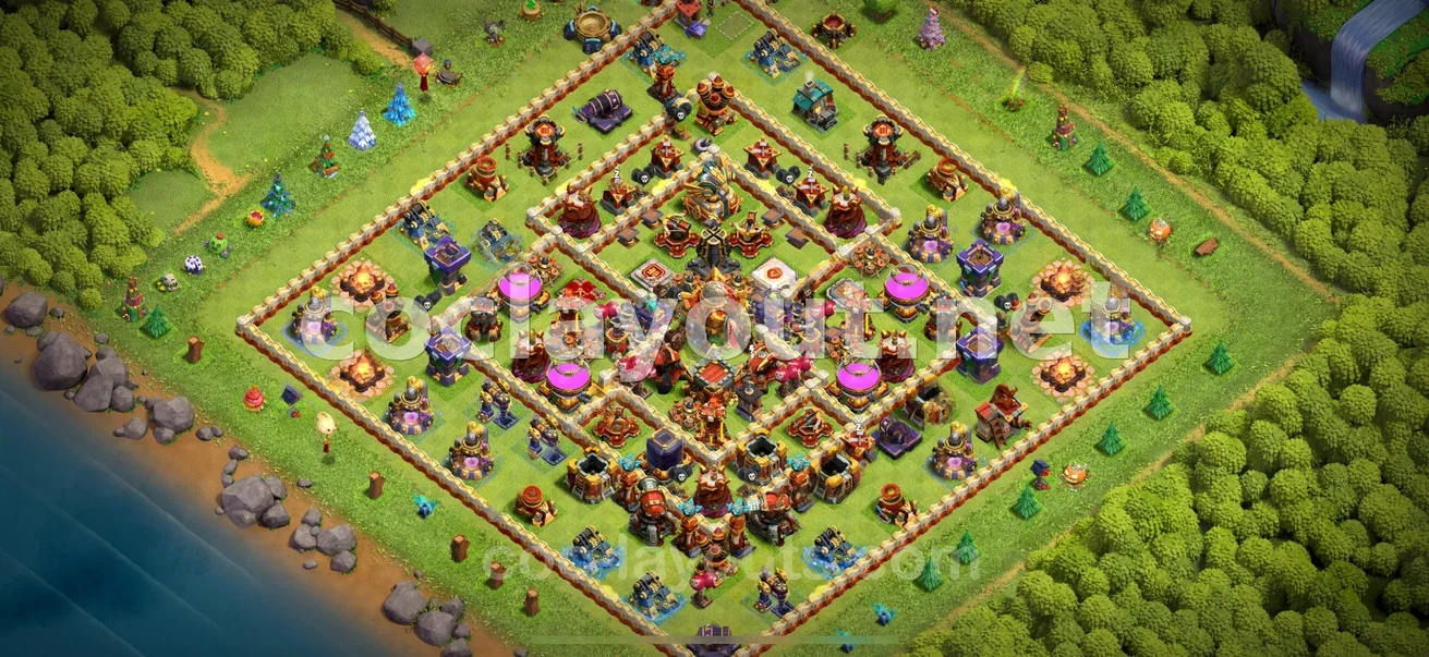 Conception Efficace de Base de Farm TH16 – aperçu du plan TH16