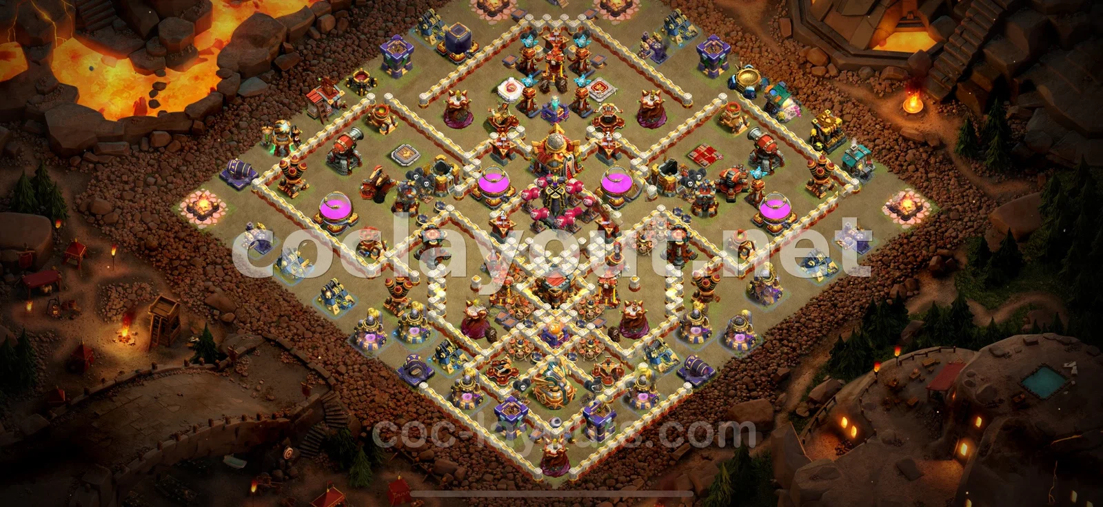 Optimize Your TH16 War Base for Clan Wars – TH16 layout preview