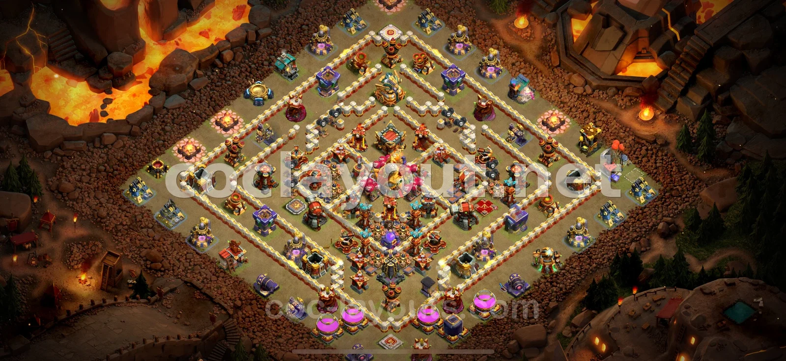 TH16 War Base #98 – TH16 layout preview