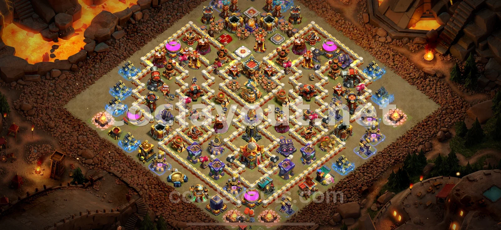 Diseño de Guerra TH16 efectivo – vista previa del diseño TH16