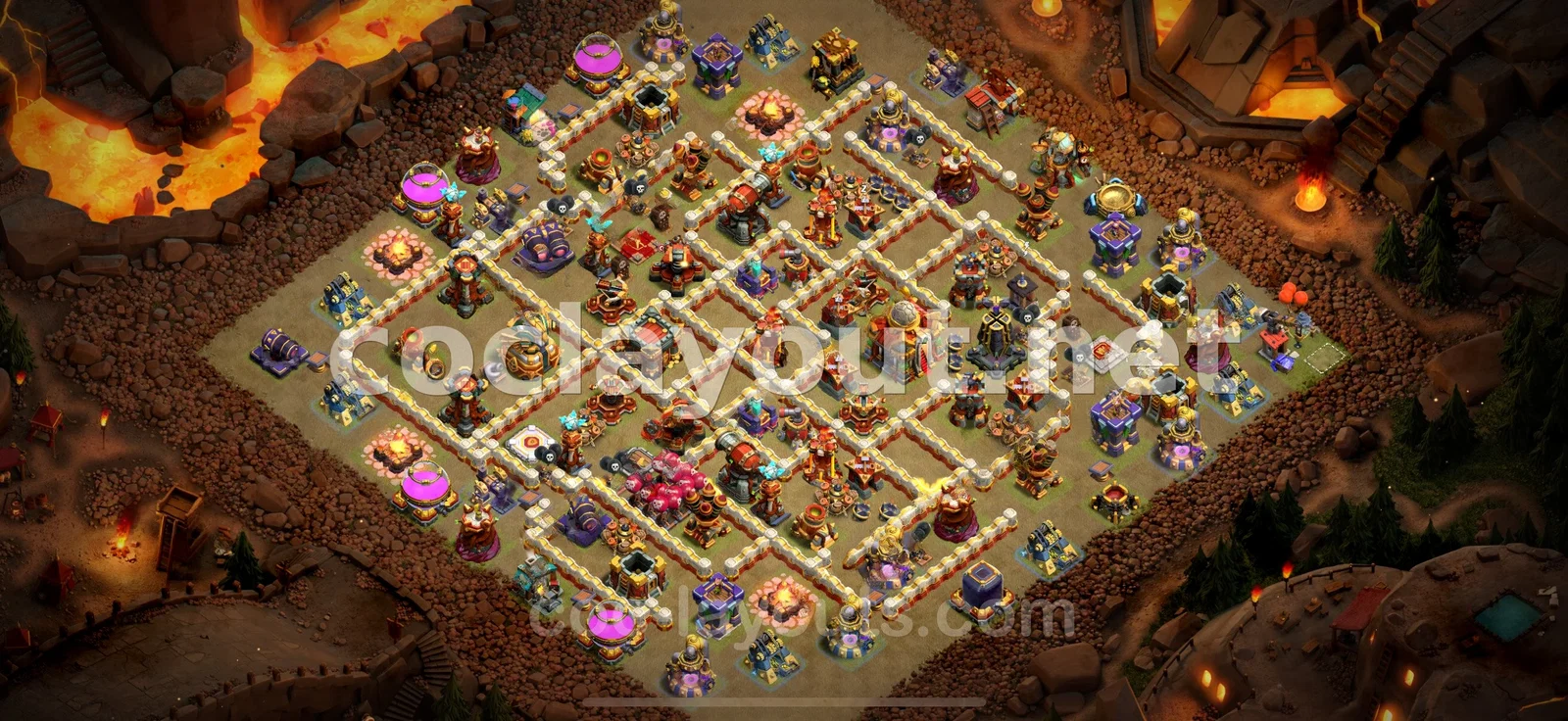 Domina las Guerras de Clanes con el Diseño de Guerra TH16 – vista previa del diseño TH16